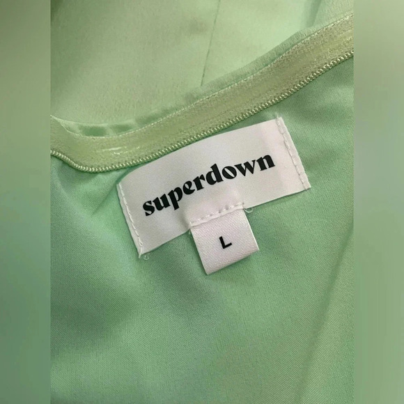 Revolve SUPERDOWN Ariel Mini Dress in Green Large New - Picture 7 of 10